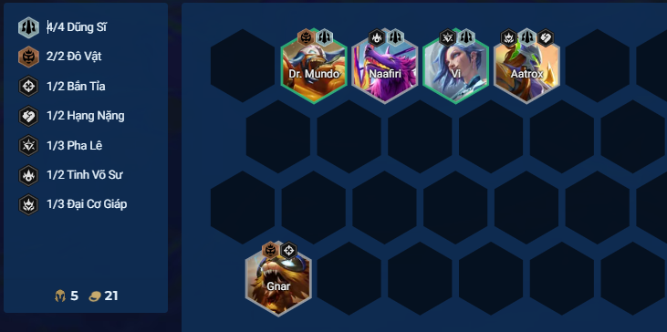 Giai đoạn đầu game với Gnar và Dũng Sĩ