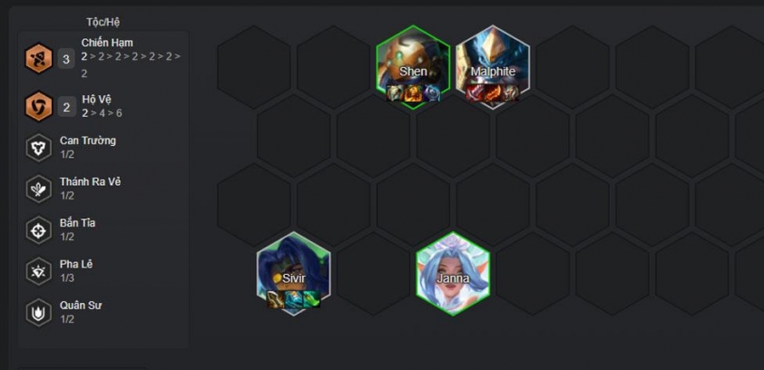 Giai đoạn đầu game với đội hình Malphite carry