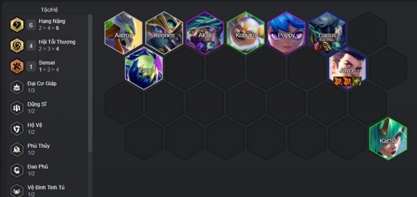 Đội hình Darius Lưỡng Long Nhất Thể