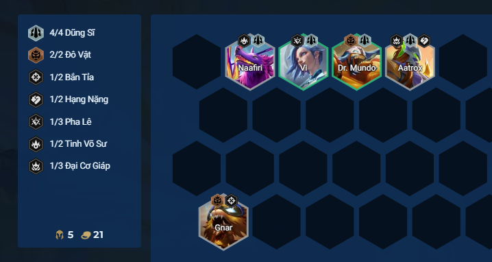 Giai đoạn đầu game đội hình Braum Dũng Sĩ