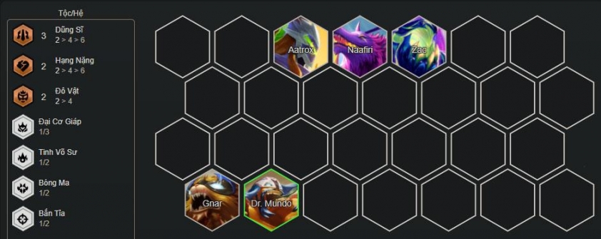 Bố trí đội hình đầu game