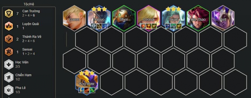 Đội hình cuối game Kog'Maw Can Trường