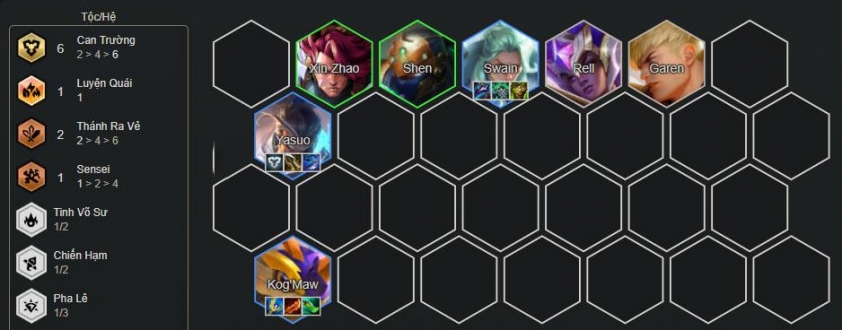 Đội hình giữa game Kog'Maw Can Trường