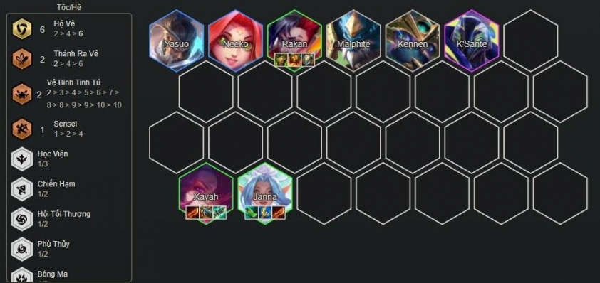 Đội hình Xayah - Rakan Fan Service trong DTCL mùa 15