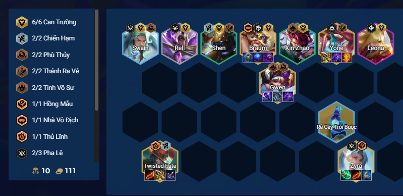 Đội hình Can Trường EXODIA đầy đủ tướng và tộc hệ