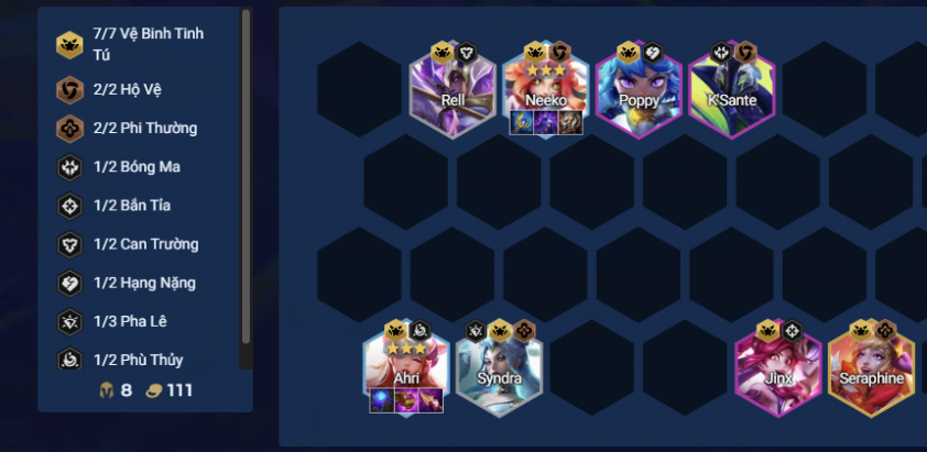 Chiến thuật cuối game đội hình Neeko Vệ Binh Tinh Tú