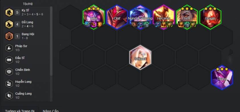 Đội hình Lillia Kỵ Sĩ DTCL mùa 7.5 Đội hình Lillia Kỵ Sĩ DTCL mùa 7.5