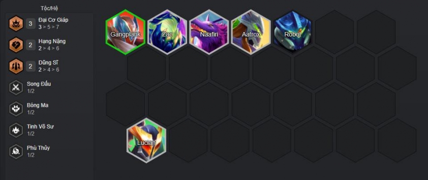 Giai đoạn đầu game đội hình Gangplank Song Đấu