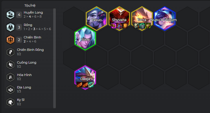 Đội hình Rồng Thần Daeja DTCL Mùa 7.5