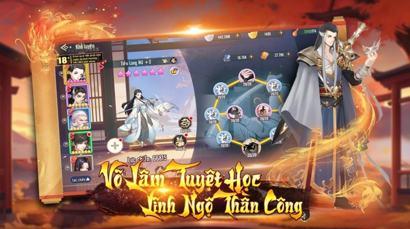 Giao diện chơi Thiên Hạ Ngũ Tuyệt