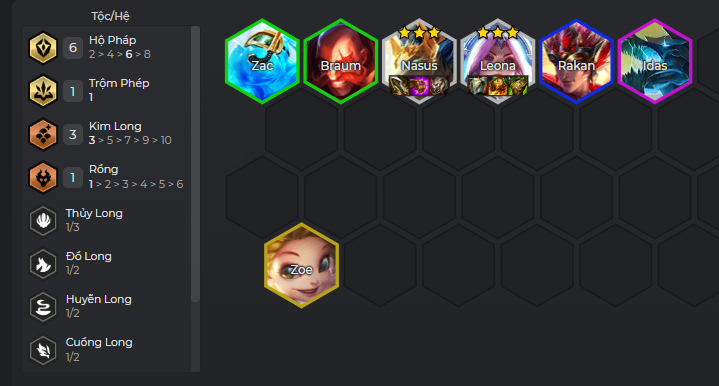 Cách chơi đội hình Nasus Kim Long Hộ Pháp DTCL Mùa 7.5