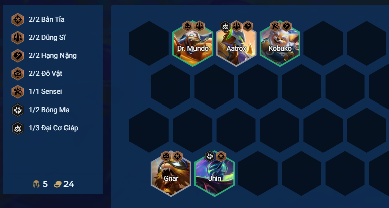 Chiến thuật chơi đầu game đội hình Jinx K'Sante