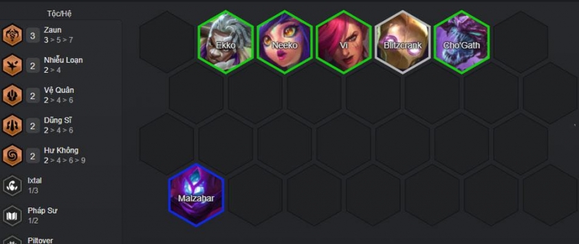 Slowroll nâng cấp Ekko, Cho'Gath, Vi lên 3 sao và bổ sung Malzahar