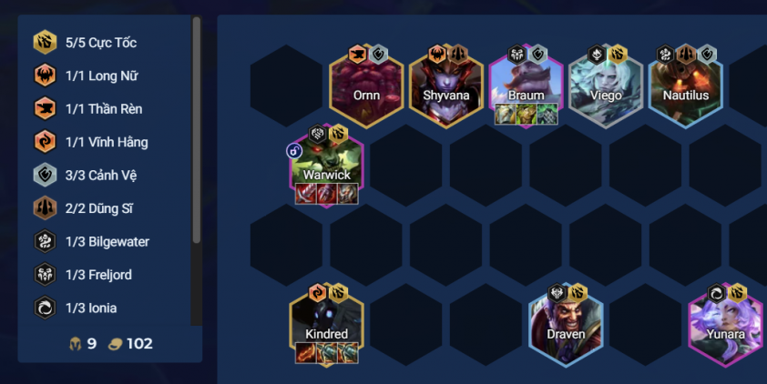 Đội hình full Cực Tốc với Warwick và Kindred