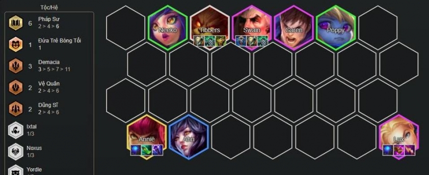 Giai đoạn cuối game Hoàn thiện đội hình Lux Pháp Sư ở cuối trận