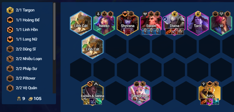 Đội hình Diana DTCL Mùa 16