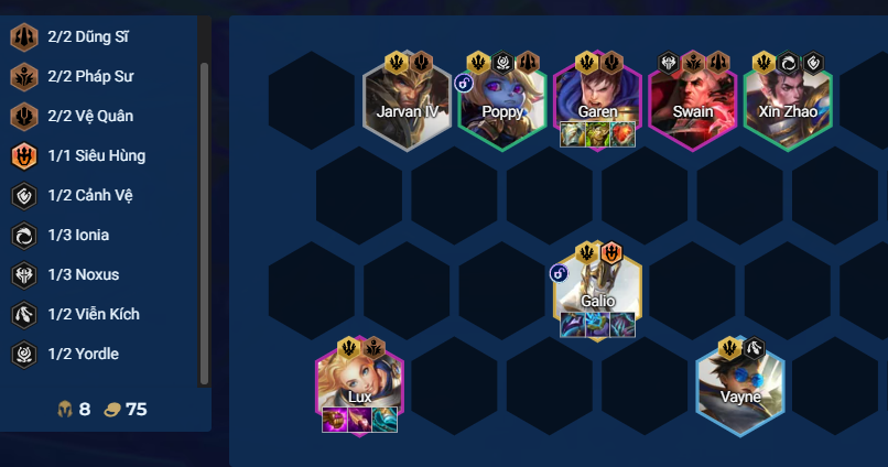 Lắp ấn tộc và lõi combat giữa trận