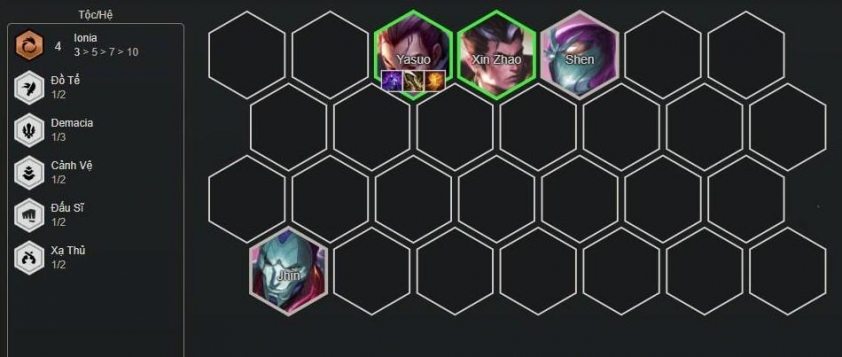 Đầu game Yasuo Yone Ionia Giai đoạn đầu game đội hình Yasuo Yone Ionia