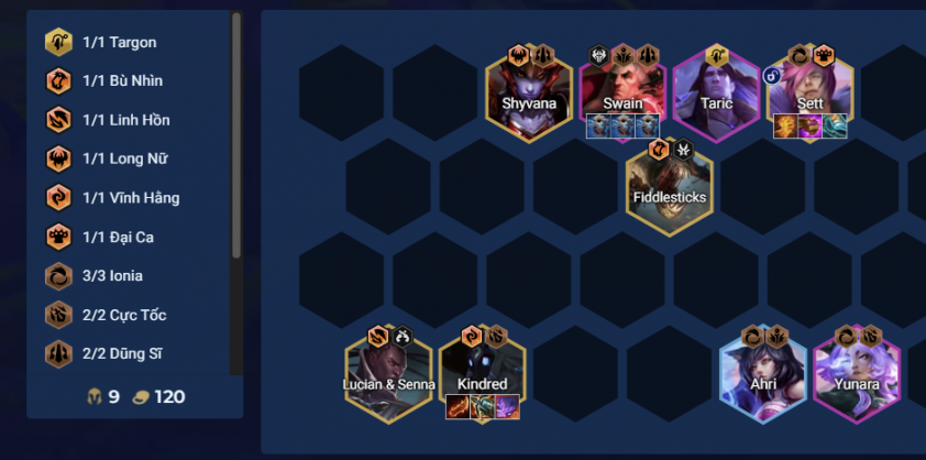 Đội hình Kindred Darkin DTCL Mùa 16 Bảng đội hình Kindred Darkin